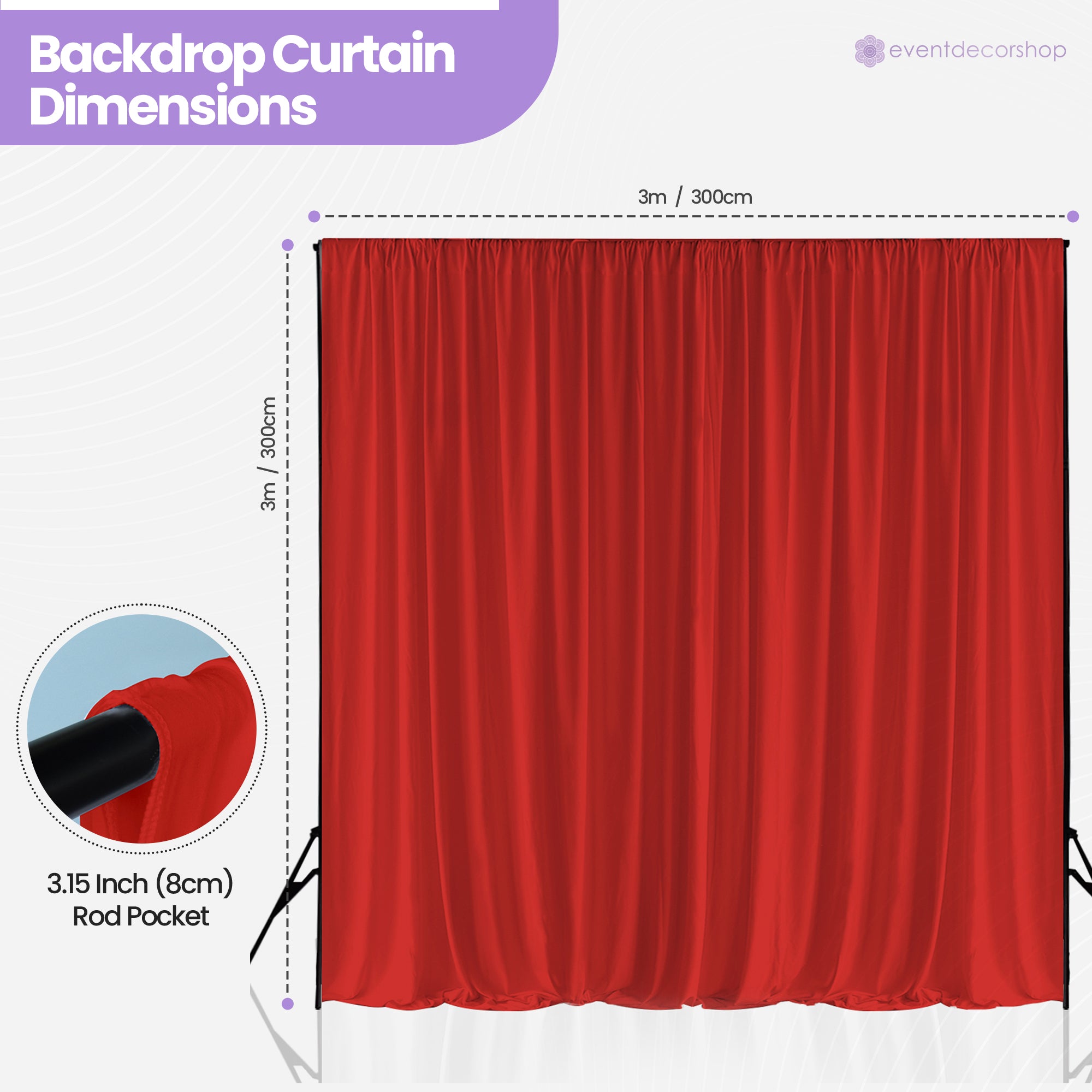160gsm Spandex Backdrop - Red