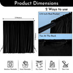 190GSM Dutch Velvet Backdrop - Black