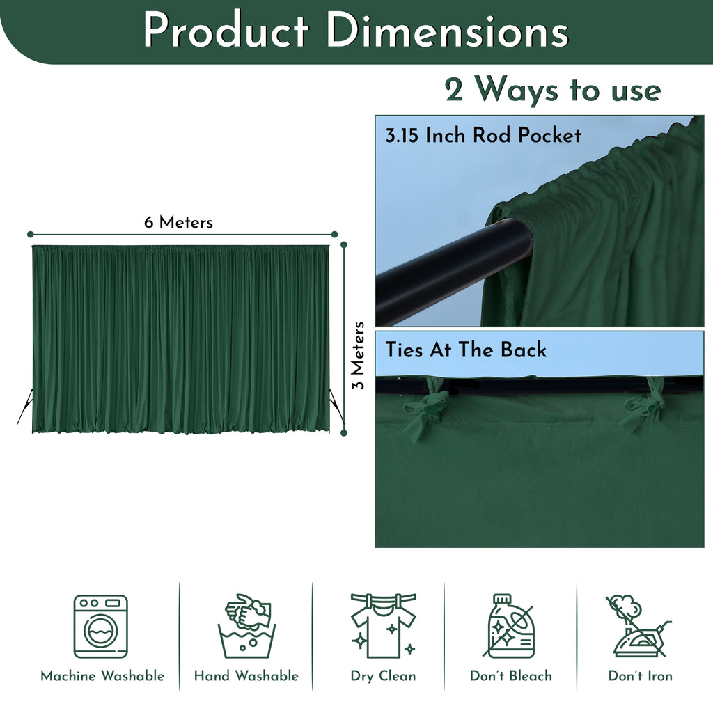 190GSM Dutch Velvet Backdrop - Green