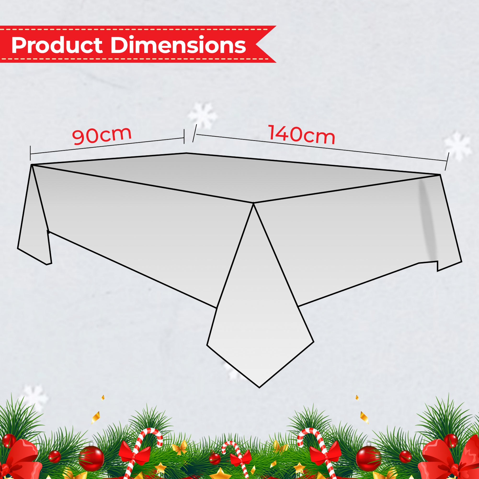 Reindeer and Merry Christmas Design Tablecloth