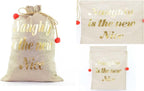 Hessian Christmas Santa Sack - Naughty is the New Nice