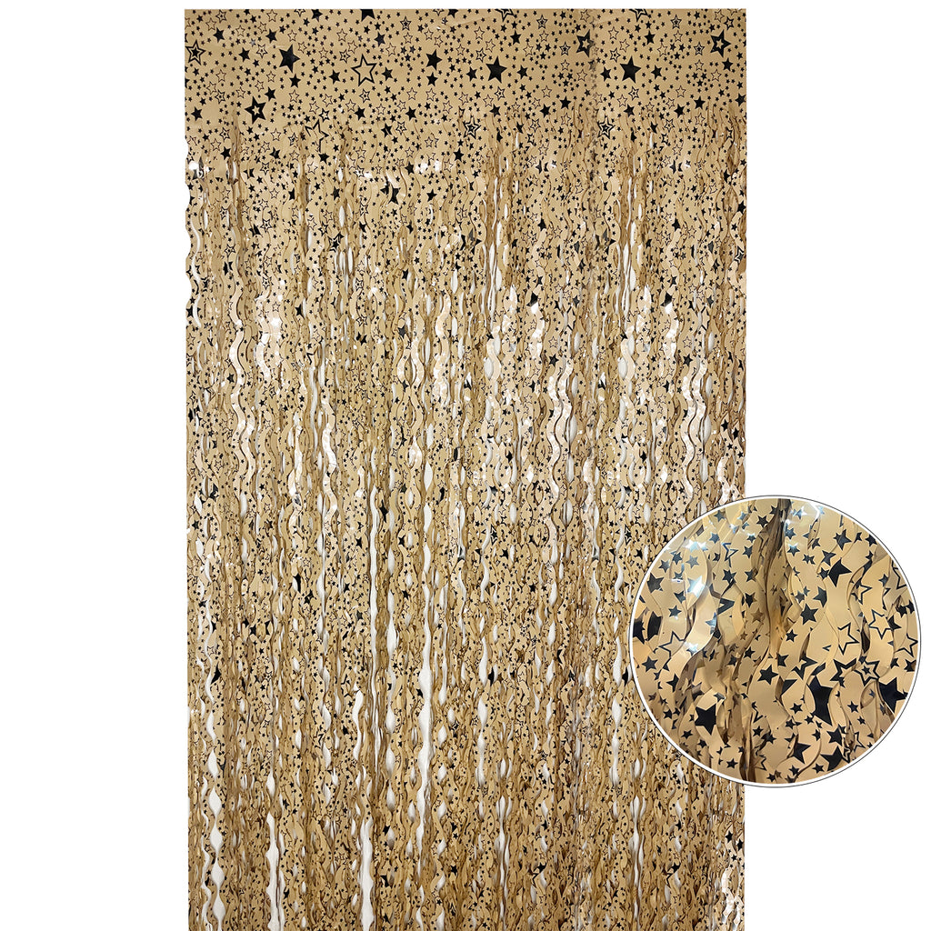 Wavy Ceramic Foil Fringe Curtain (1m x 2m)