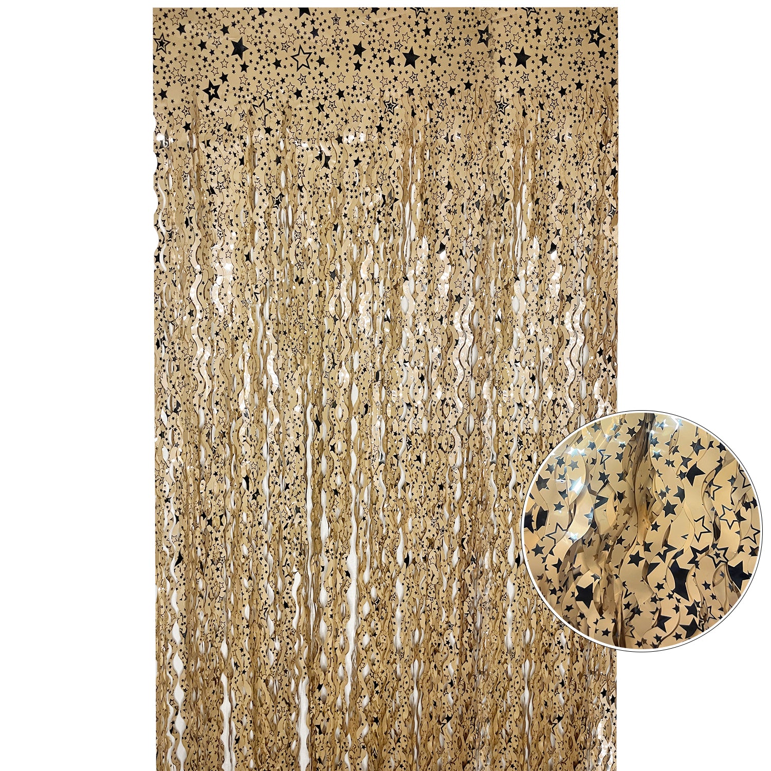 Wavy Ceramic Foil Fringe Curtain (1m x 2m)