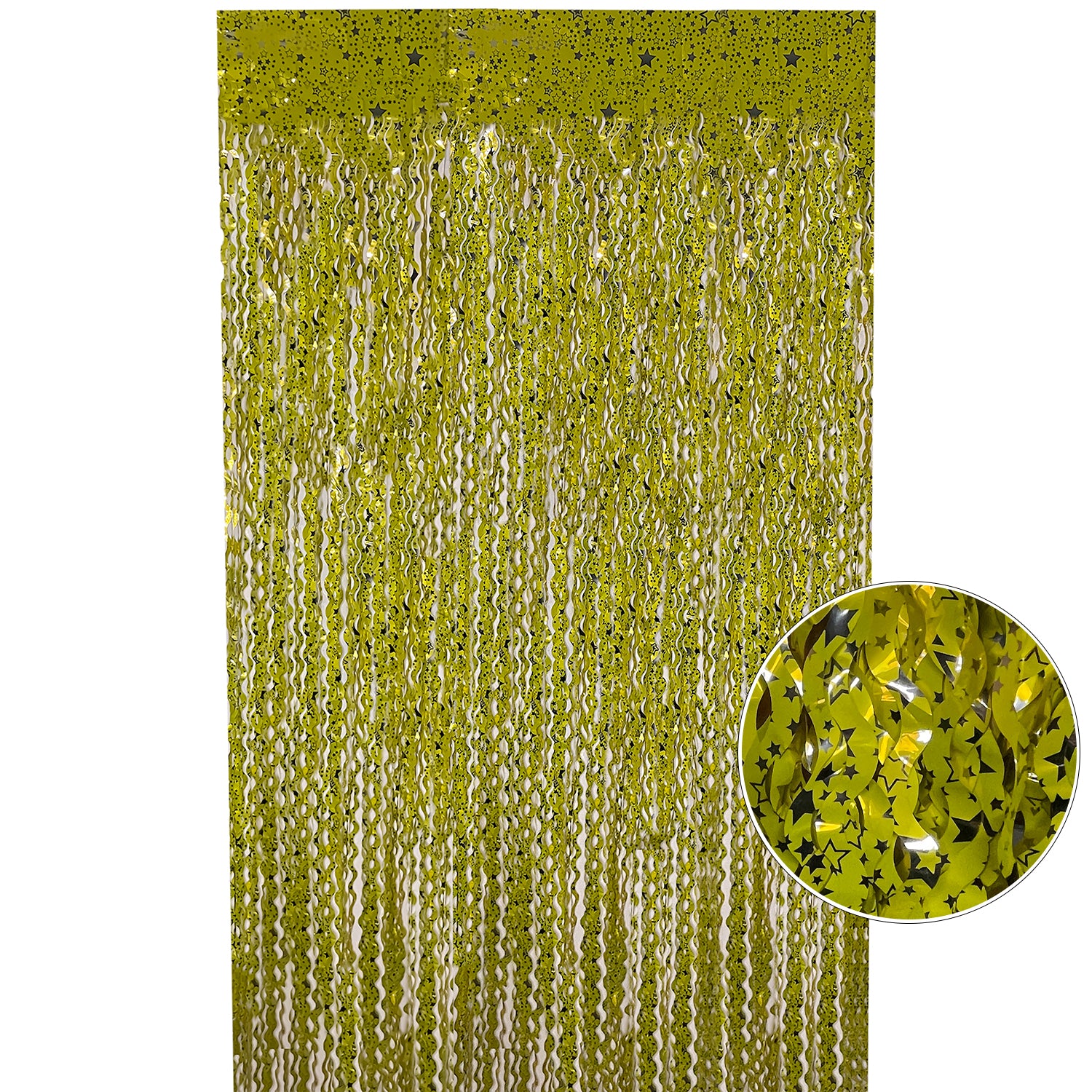 Wavy Ceramic Foil Fringe Curtain (1m x 2m)