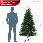 Evergreen Christmas Tree with Warm White Lights - 4ft/5ft/6ft