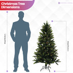 Nordic Christmas Tree with Warm White Lights - 4ft/5ft/6ft