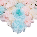 Hydrangea Artificial Flower Wall Panel 60cm x 40cm - Blue & Pink