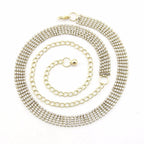 5 Row Diamante belt - Gold