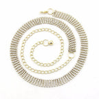 5 Row Diamante belt - Gold