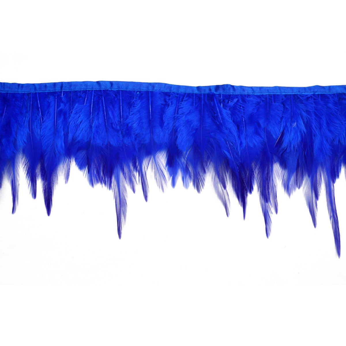 Rooster Feather Fringe for Costume - Royal Blue