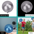 Metallic Shiny Balloons - Blue & Silver