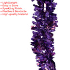 2m Christmas Wide Tinsel Garland - Purple