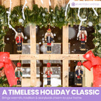 Wooden Mini Nutcracker Christmas Ornaments Set