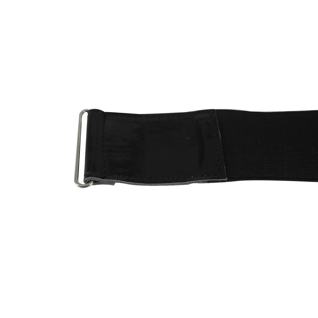 Black Elasticated Belt with Silver Buckle