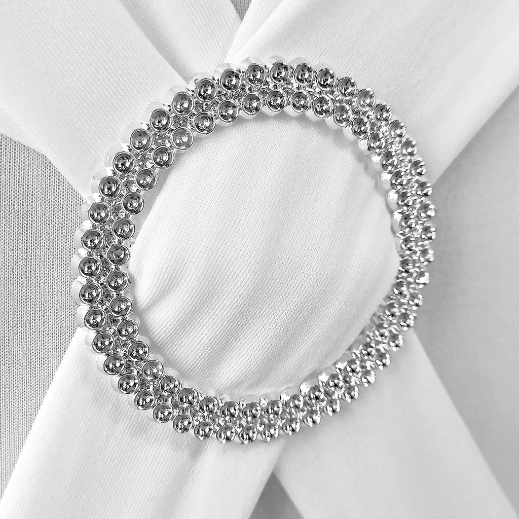 Wing Chair Cover with Chair Band Diamante - White
