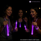 6" Premium Neon Glow Sticks (Pack of 25) - Purple
