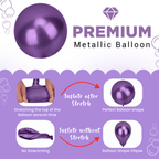 Metallic Shiny Balloons - Purple