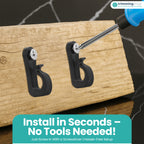 Q Hanger Screw Hooks - Black