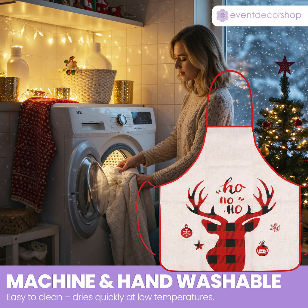 Unisex Christmas Apron – Ho Ho Ho Reindeer
