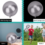 Metallic Shiny Balloons - Silver