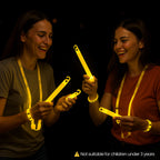 6" Premium Neon Glow Sticks (Pack of 25) - Yellow