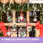 Wooden Nordic Gnome Christmas Ornaments Set
