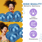 Metallic Shiny Balloons - Blue