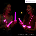 6" Premium Neon Glow Sticks (Pack of 25) - Pink