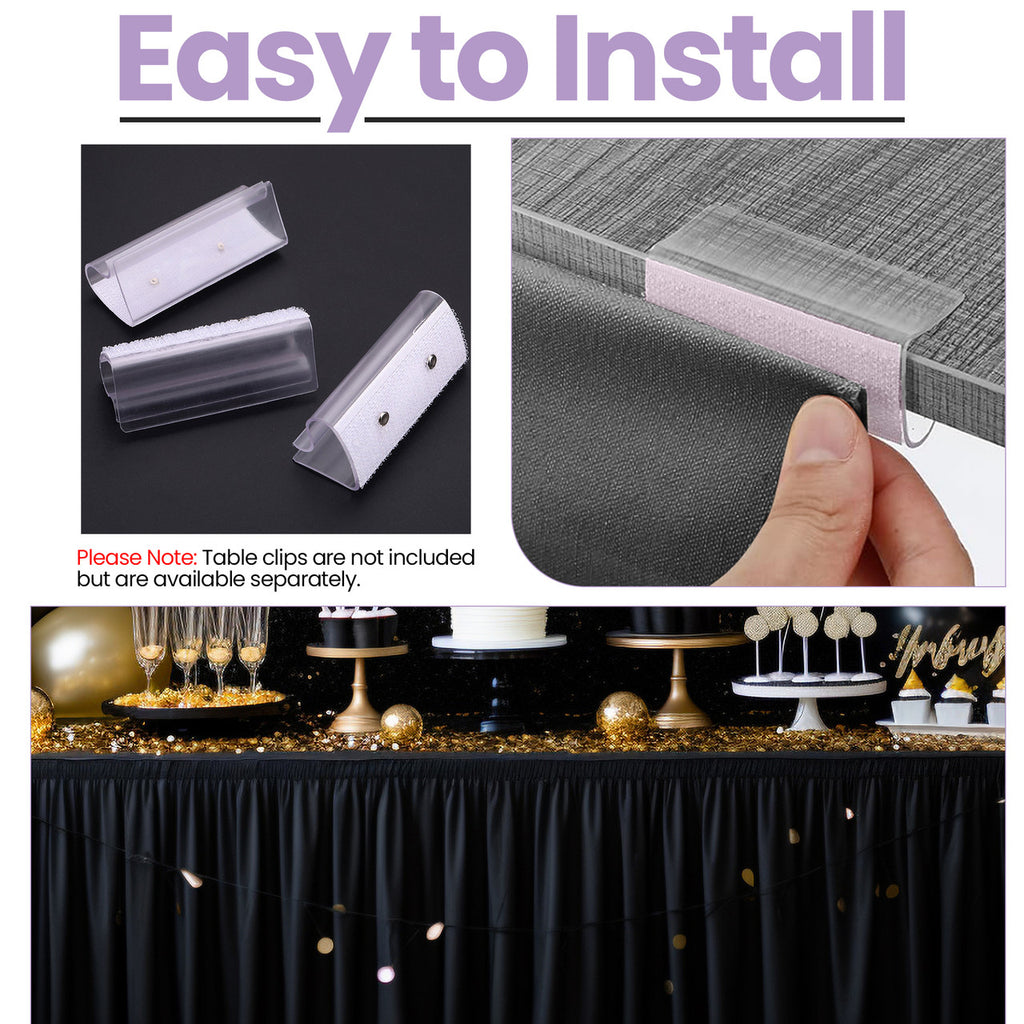 Polyester Table Skirt - Black