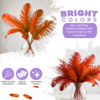 35-40cm Loose Ostrich Feathers, 5pcs - Orange