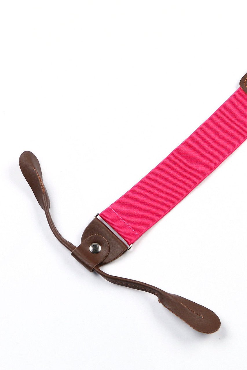 Unisex Adjustable Braces Y Shape Heavy Duty Button Hole Suspenders for Trousers Jeans 25mm