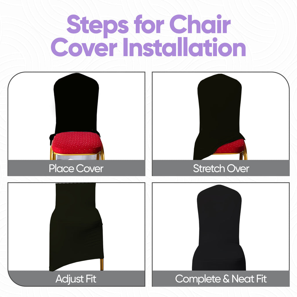 140GSM Spandex Chair Cover - Black