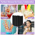 Black Biodegradable Paper Straws