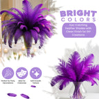 35-40cm Loose Ostrich Feathers, 5pcs - Purple