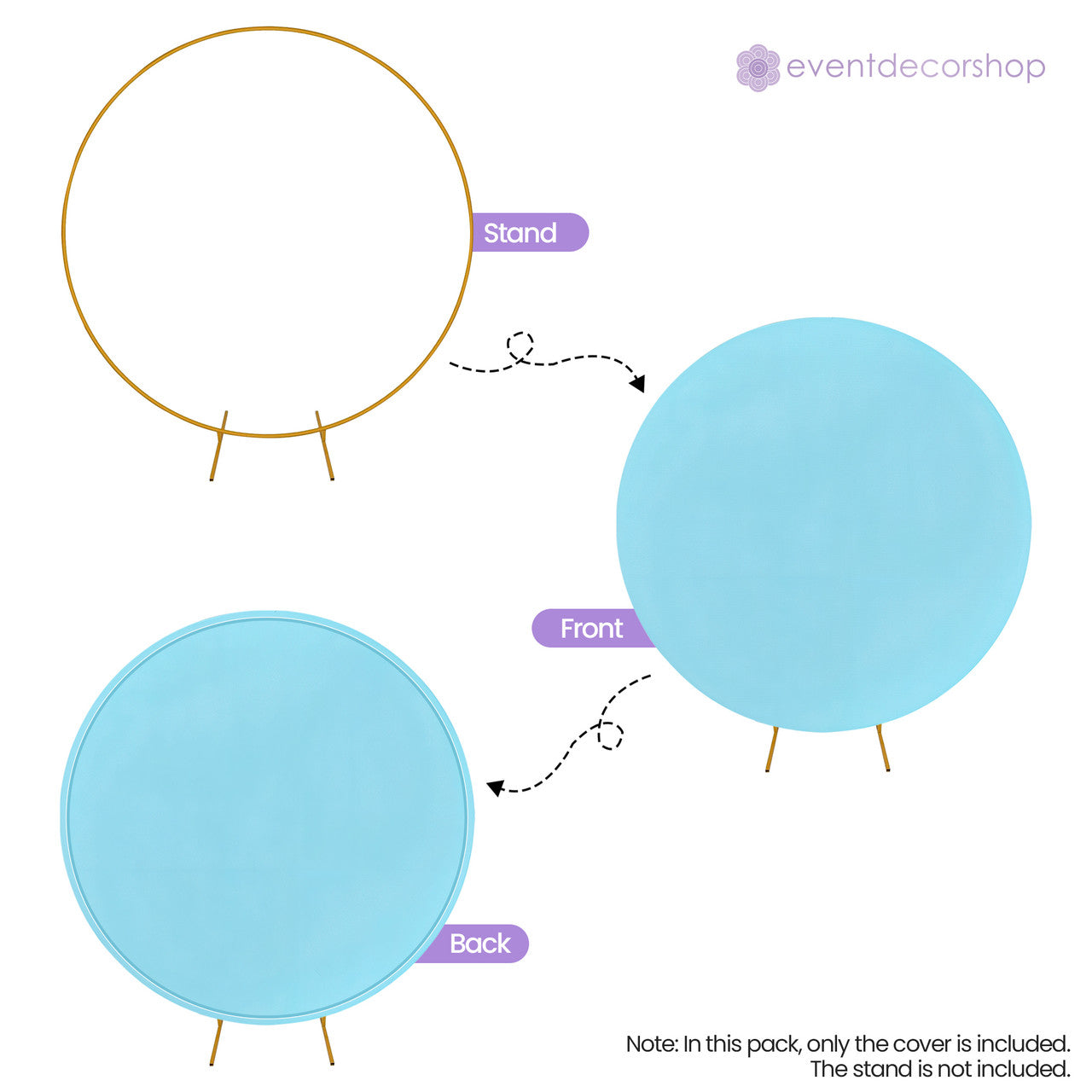 Arch Stand Spandex Cover - Baby Blue