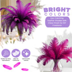 35-40cm Loose Ostrich Feathers, 5pcs - Hot Pink
