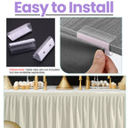 Polyester Table Skirt - Ivory