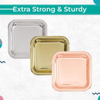 Square Plate Tableware Party Set (Pack of 40) - Gold Foil