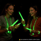 6" Premium Neon Glow Sticks (Pack of 25) - Green