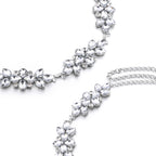 Diamante Flower Motif Belt - Silver