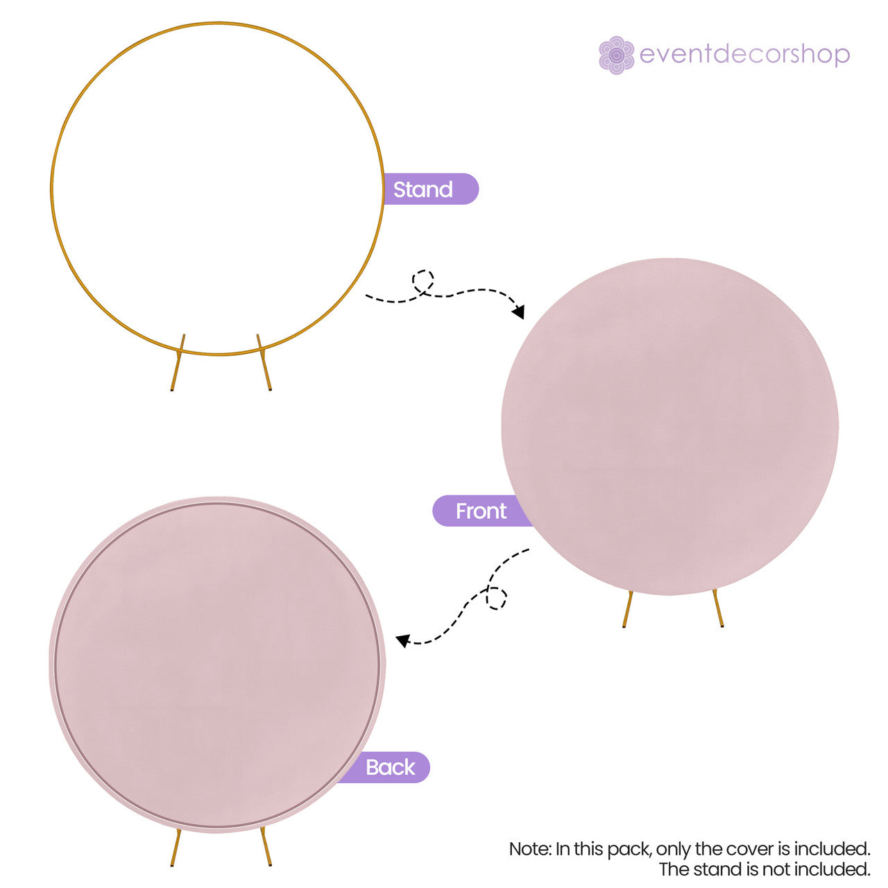 Arch Stand Spandex Cover - Baby Pink