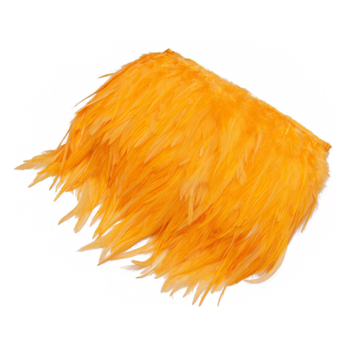 Rooster Feather Fringe for Costume - Orange