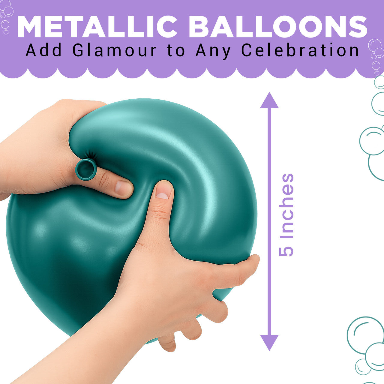 Metallic Shiny Balloons - Green