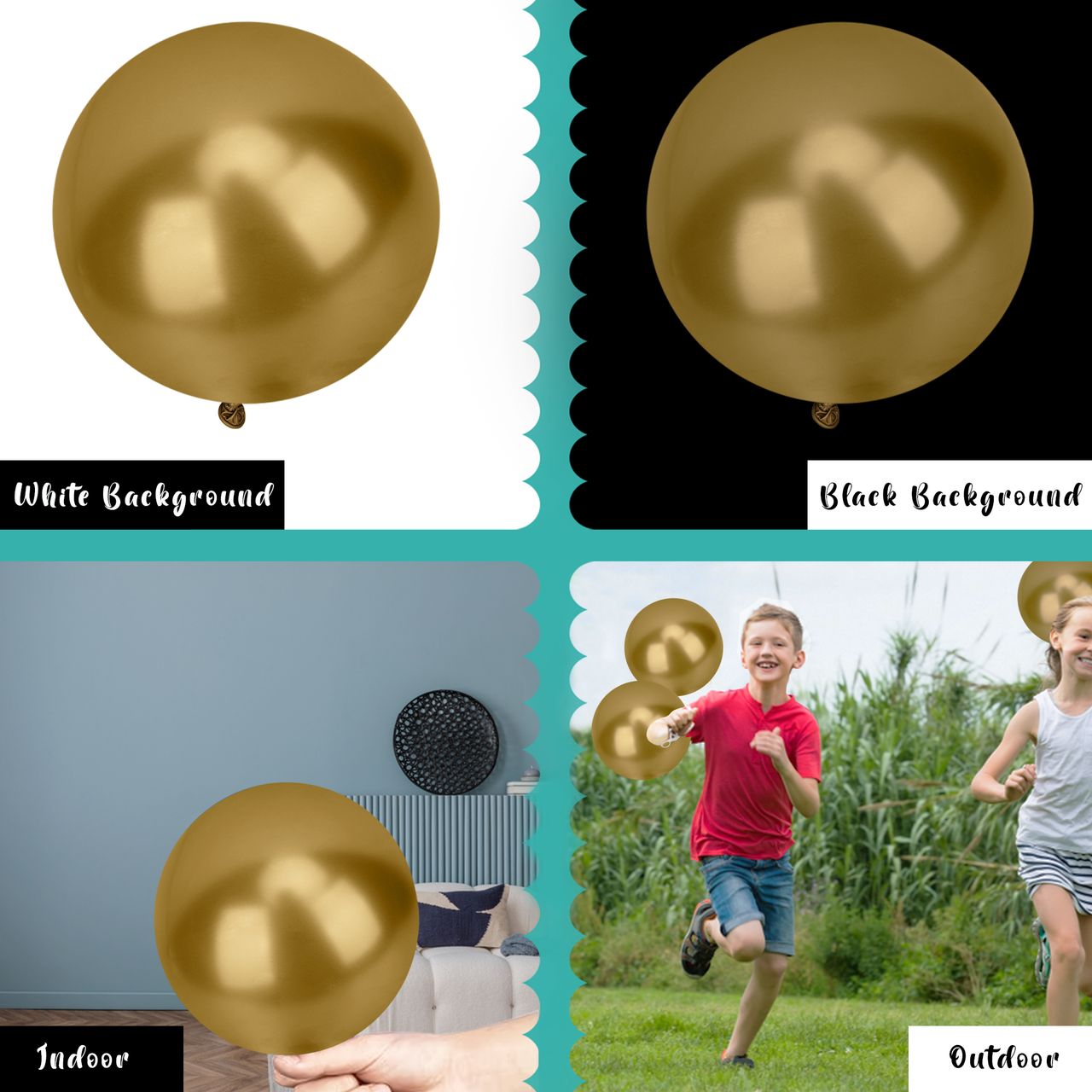 Metallic Shiny Balloons - Gold