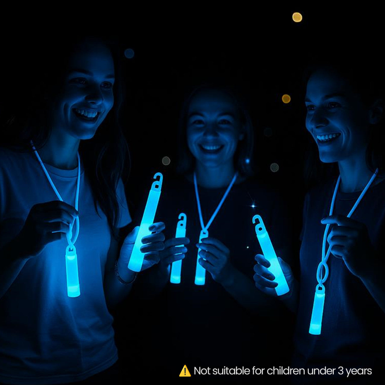 6" Premium Neon Glow Sticks (Pack of 25) - Aqua