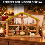 Wood Nativity Stable - Large