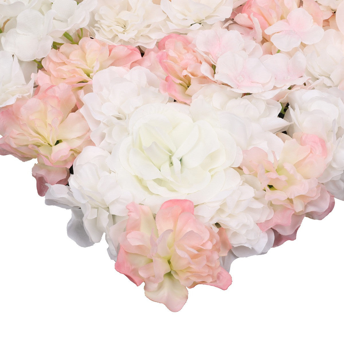 Hydrangea Artificial Flower Wall Panel 60cm x 40cm - Champagne & White x 12