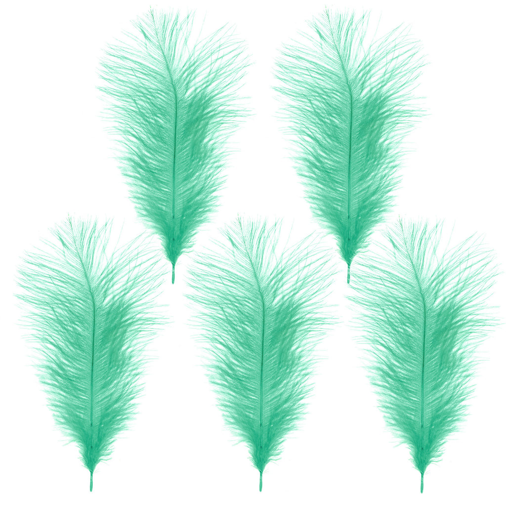 35-40cm Loose Ostrich Feathers, 5pcs - Mint