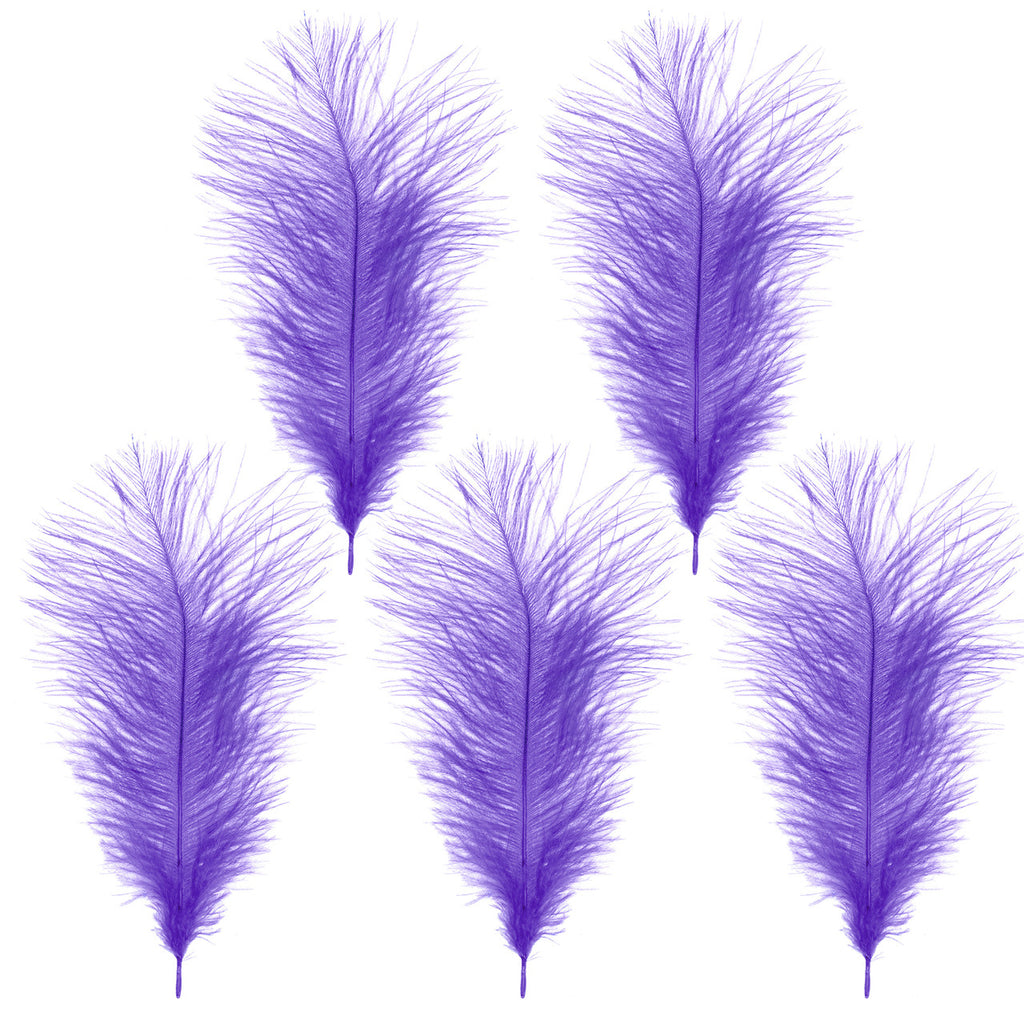 35-40cm Loose Ostrich Feathers, 5pcs - Lilac