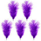 35-40cm Loose Ostrich Feathers, 5pcs - Purple